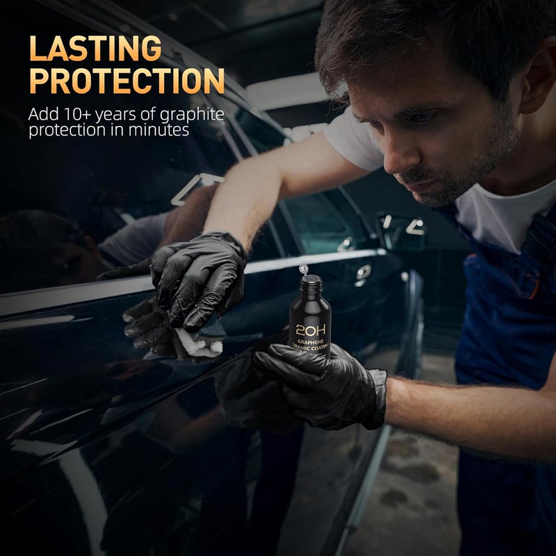 DRONAR 20H Advanced Graphene Ceramic Coating for Cars (70ml) - Car Detailing Kit, 10+ Years of Long Lasting Protection, Apply After Car Wash & Paint Correction, Ultra High Gloss - Image 5